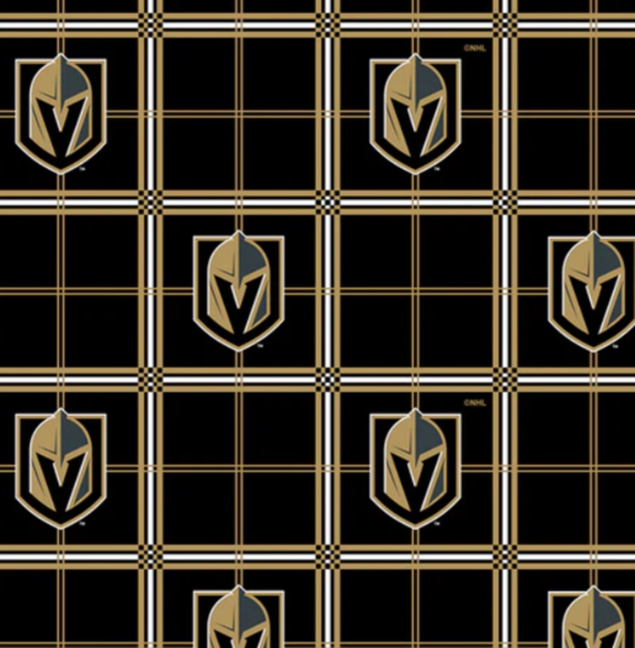 Licensed NHL Vegas Golden Knights Flannel 023 Fabric by the Yard